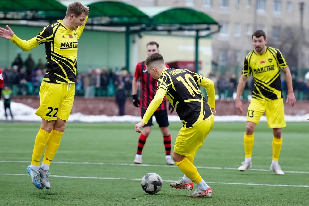 Витебчане выиграли в первой встрече со счетом 2:1. Фото: ФК «МЛ Витебск»
