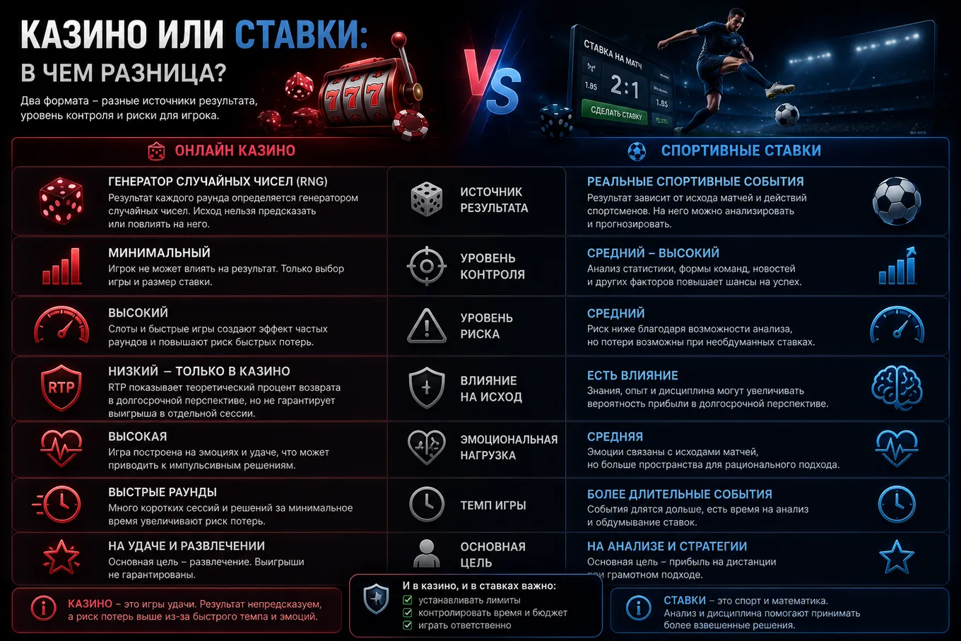 онлайн казино и ставки отличия