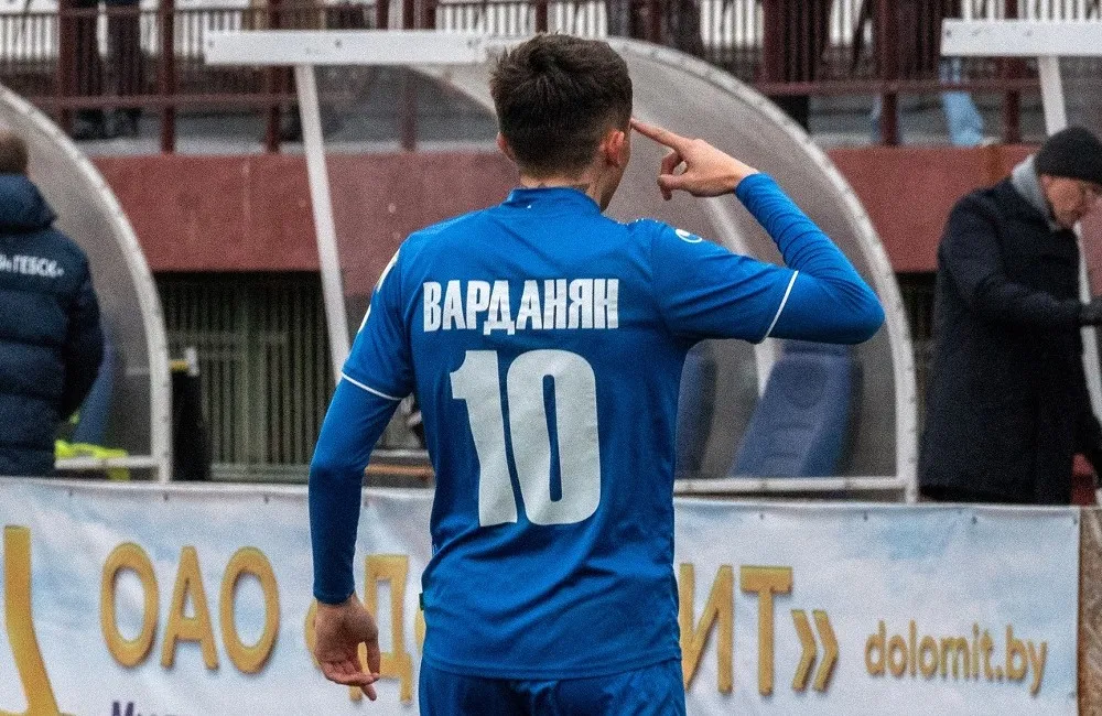 Нападающий Карэн Варданян. Фото: ФК «Витебск»