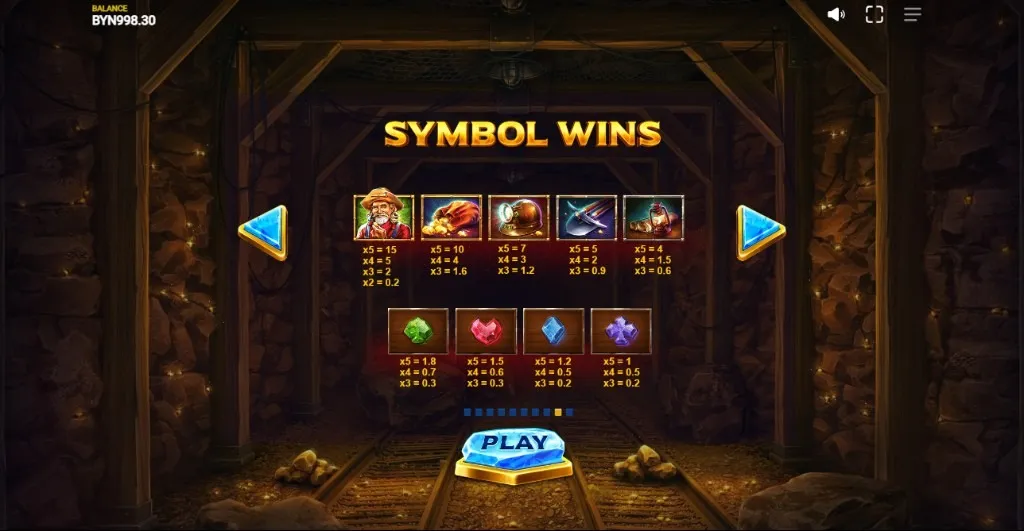 Таблица выплат Dynamite Wilds