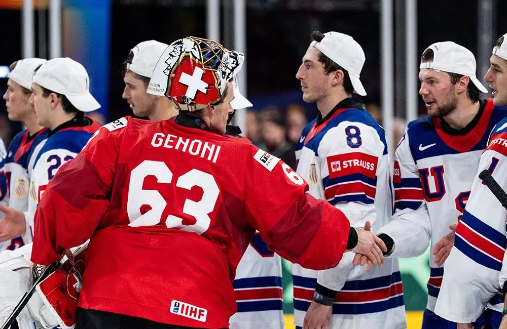 Голкипер Леонардо Дженони. Фото: Swiss Hockey