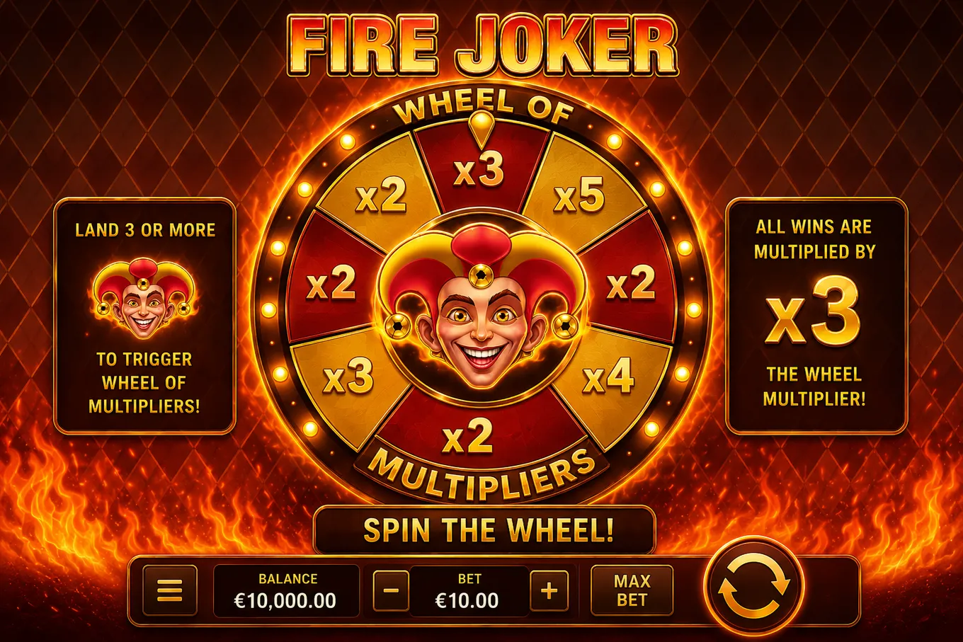 Wheel of Multipliers в Fire Joker