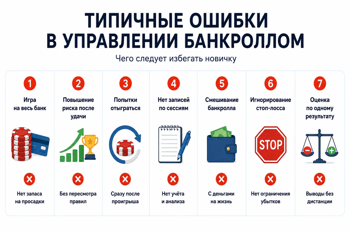 ошибки управления банкроллом новичков