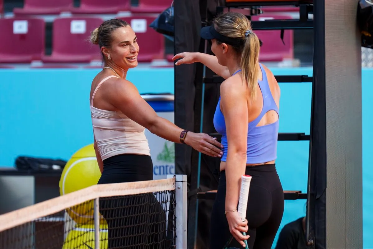 Соболенко провела тренировку с Бадосой. Фото: Mutua Madrid Open