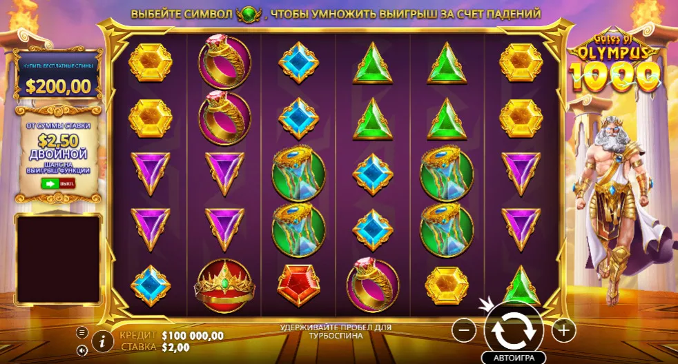оценка Gates of Olympus 1000 на экране