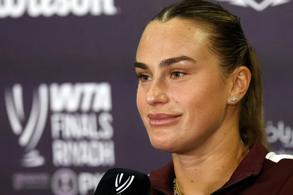 Белоруска на пресс-конференции. Фото: WTA