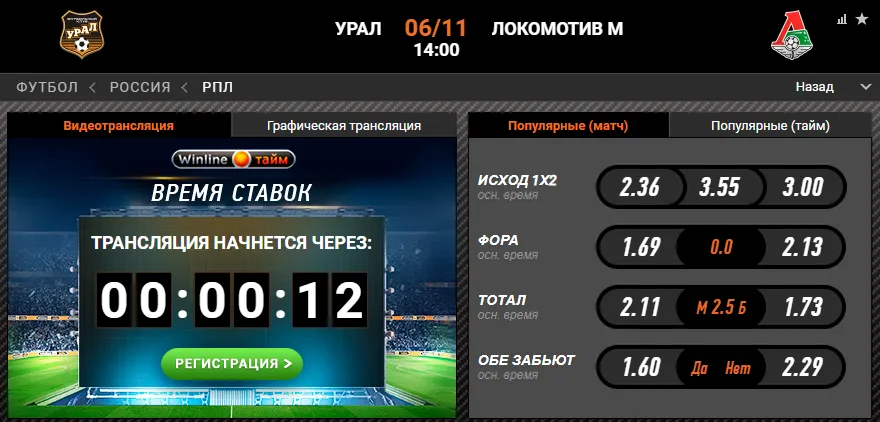 Винлайн «Урал» – «Локомотив»