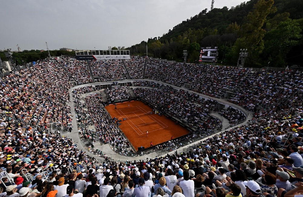 Обстановка в финале турнира в Риме. Фото: WTA