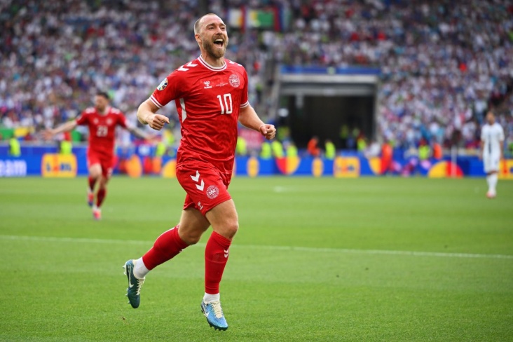 Сборная Дании сыграла вничью со Словенией в матче Евро-2024 по футболу