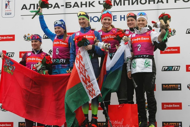 Белорусские биатлонистки остались без медалей в женской эстафете на чемпионате России