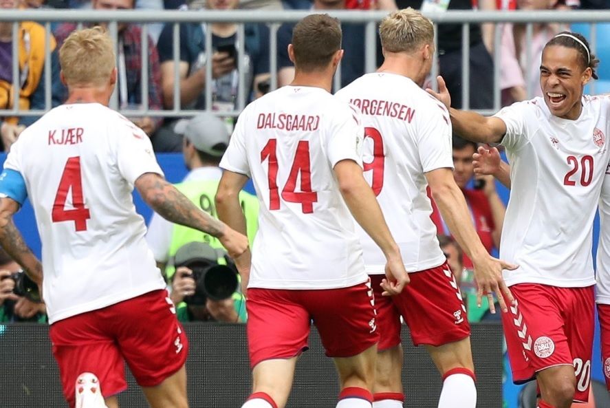 Дания открыла счёт в матче с Бельгией на второй минуте