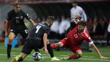 Сборная России нанесла первый удар по воротам в матче против Хорватии