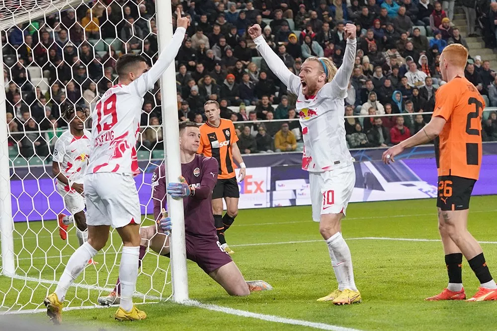 «Лейпциг» забил четыре безответных мяча в ворота «Шахтера» в матче Лиги чемпионов