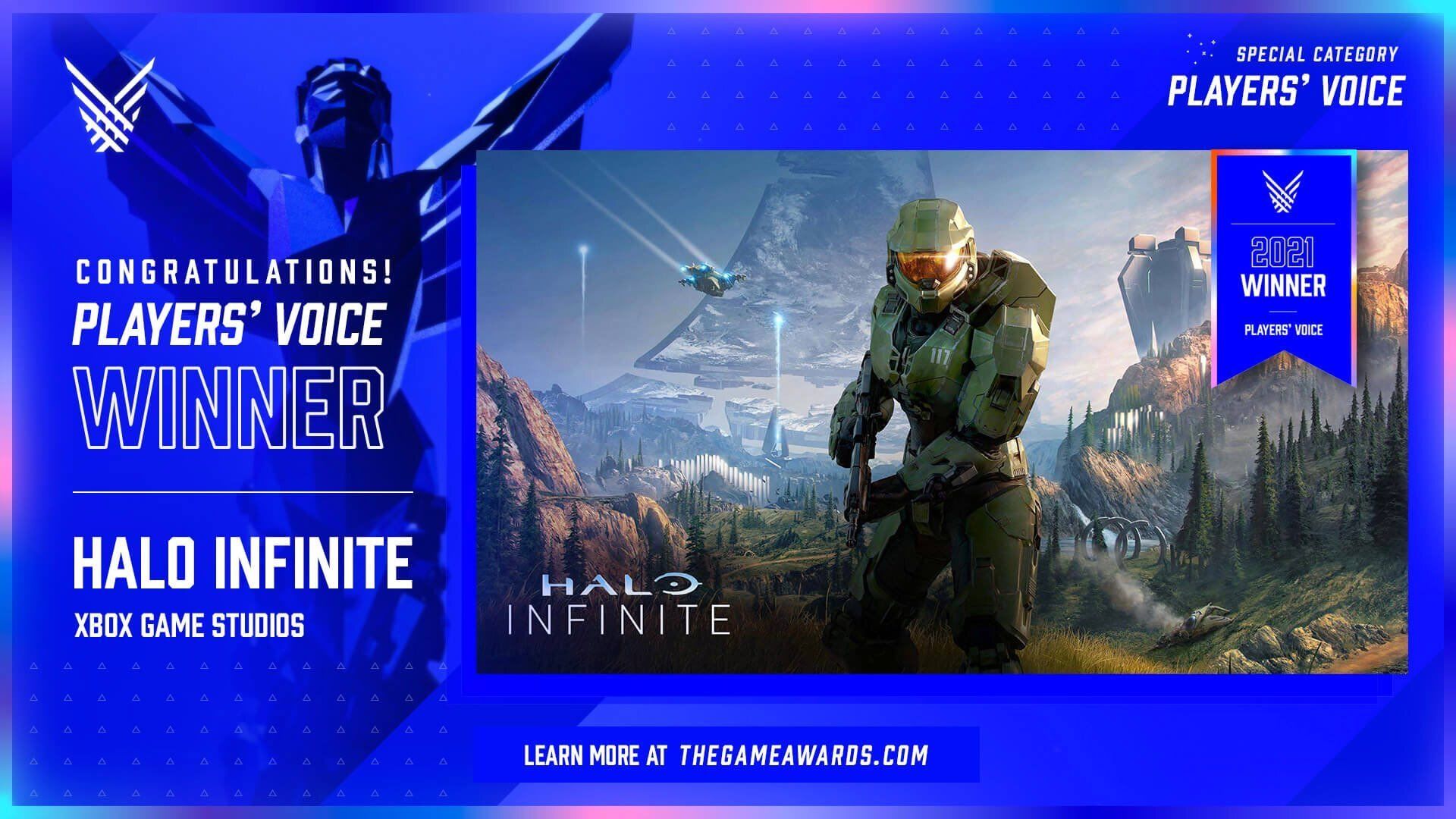 Halo Infinite стала победителем TGA в номинации «выбор пользователя»
