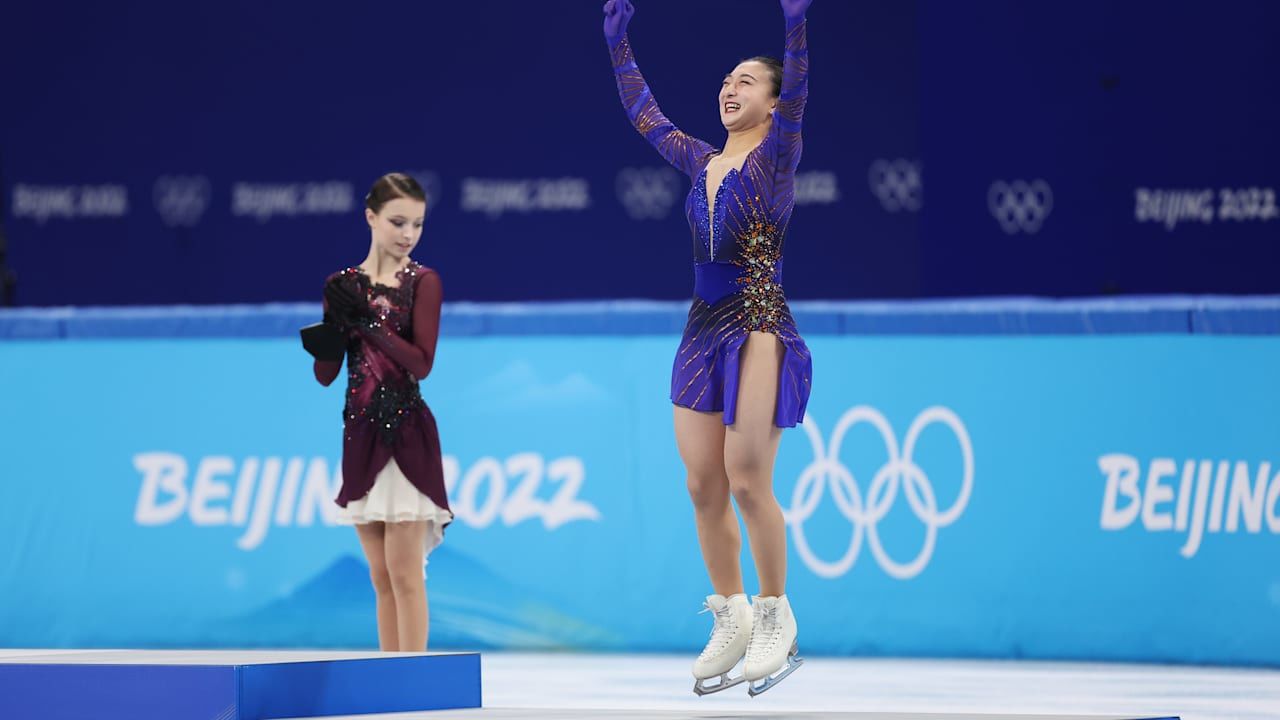 Анна Щербакова и Каори Сакамото на Олимпиаде