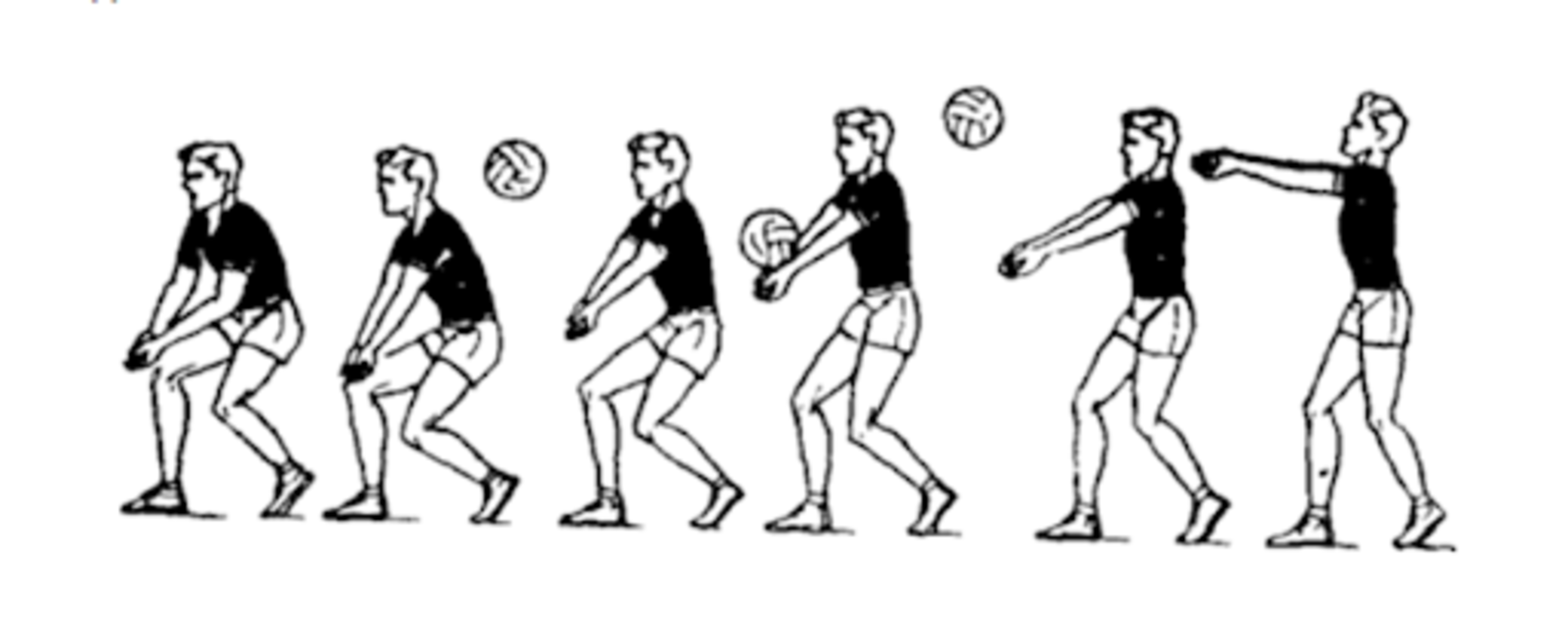 Прием мяча снизу двумя руками в волейболе
